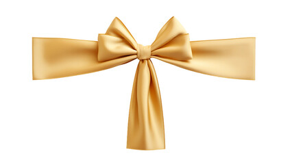 Fototapeta premium golden bow isolated on white background