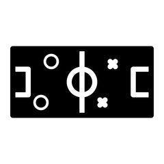football tactics game glyph icon style