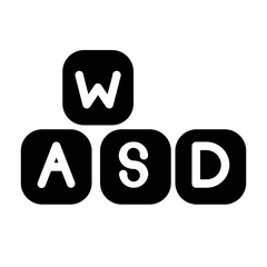  keyboard w a s d glyph icon style