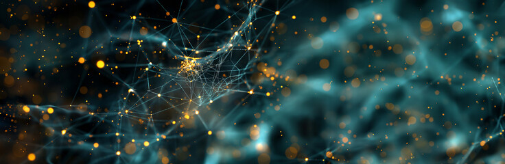 Abstract background illustration of artificial intelligence as a web or internet network.