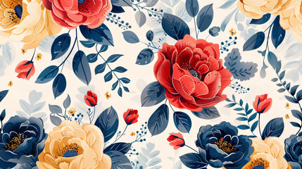Hand-drawn floral patterns for greeting and congratulatory cards