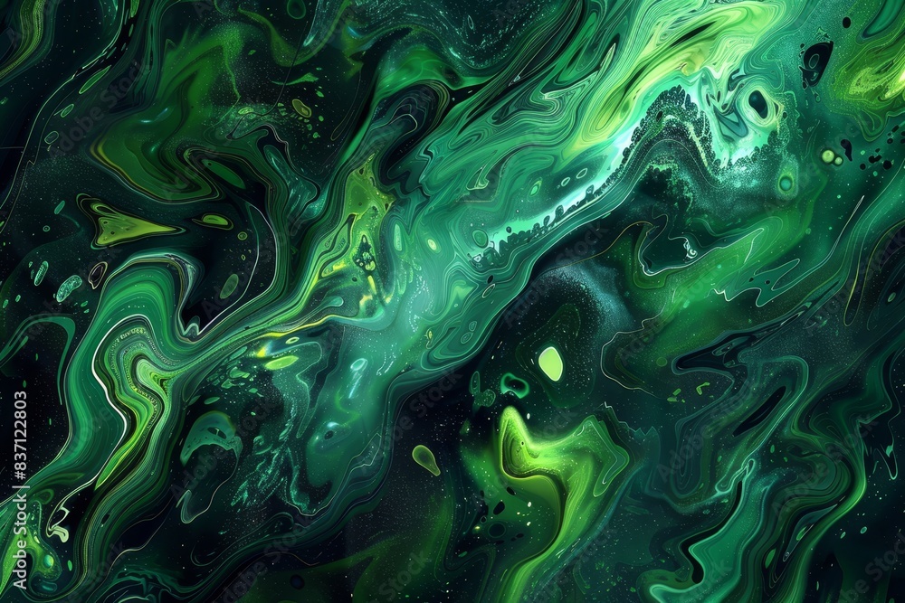 Poster green and black abstract background design for graphic projects and web design elements