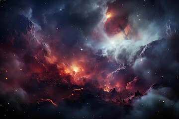 Fototapeta premium Nebula In a Dramatic Art Style