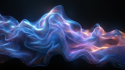 Obraz premium Harmony in Motion: Abstract Waves Bridging Science and Music