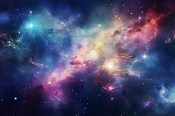 Fototapeta premium Galactic Glow: The Ethereal Beauty of Nebulous Art