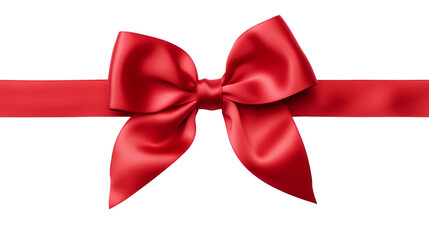 red bow isolated on white