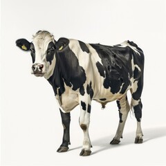 Fototapeta premium Exquisite cow isolated on a white background. Livestock concept.