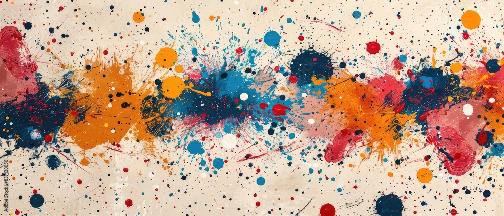 Poster abstract explosion of colors in dynamic motion for creative design background