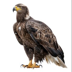 Obraz premium Exquisite eagle isolated on a white background. Bird of prey concept.