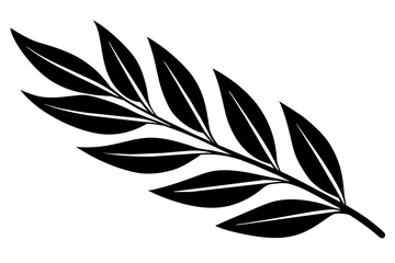 olive leaf silhouette vector illustration