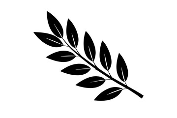 olive leaf silhouette vector illustration