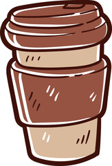 Cup of coffee, fast food icon.