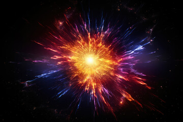 Fototapeta premium Sun exploding in the space of universe