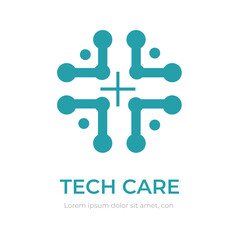 Tech Care V1 Logo Design