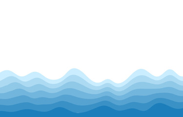 Background vector illustration of blue ocean wave layers