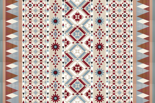 seamless pattern Ikat abstract ethnic art seamless pattern Mexican style wallpaper, set, geometric, oriental, fabric, clothing, print, ornament, Aztec geometric, furniture