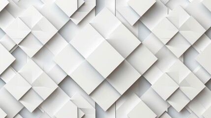 Fototapeta premium A white background with many white squares. The squares are arranged in a way that creates a sense of depth and texture. The image has a minimalist and modern feel to it