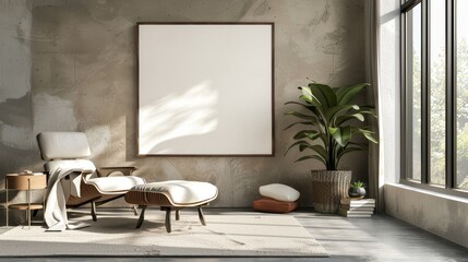Sophisticated lounge area with elegant decor, comfortable seating, and soft shadows.