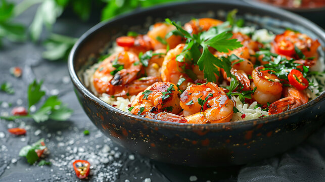 Simple weekly meal planner with shrimp recipes and shopping list