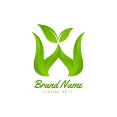 Letter W Nature Logo Template