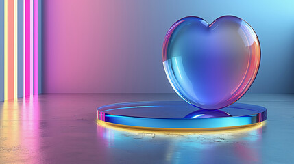 Obraz premium A Mesmerizing Glowing Love Symbol