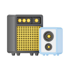 Speaker 3D Podcast Illustration for uiux, web, app, infographic, etc