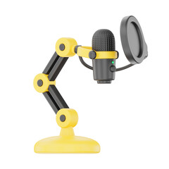 Microphone Podcast 3D Podcast Illustration for uiux, web, app, infographic, etc