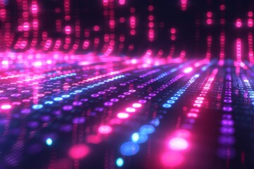 Digital Binary Technology Background created with Generative AI