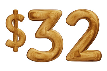 Wooden 30 dollar for price and offer concept