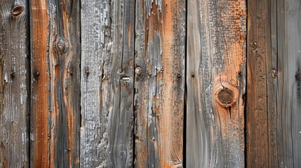 Naklejka premium Close-up of weathered barn wood with rich grain and texture