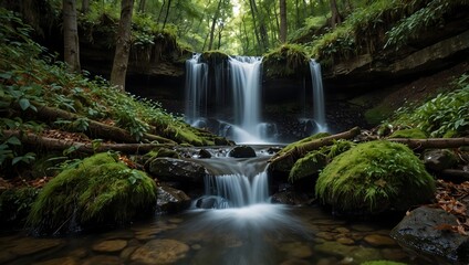  About stumbling upon a hidden waterfall in the heart of the forest ai_generated