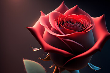 red rose on black background