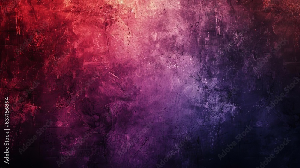 Aufkleber dark grungy texture with red and purple gradient abstract retro background