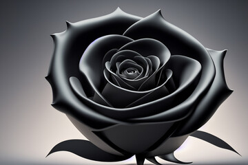 rose on black