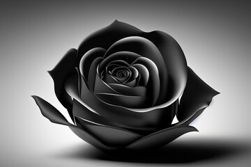 white rose isolated on black