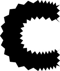 Zig Zag English font vector shape