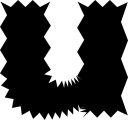 Zig Zag English font vector shape