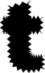 Zig Zag English font vector shape