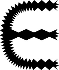 Zig Zag English font vector shape