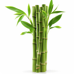 Bamboo shoots on Isolate white background.
