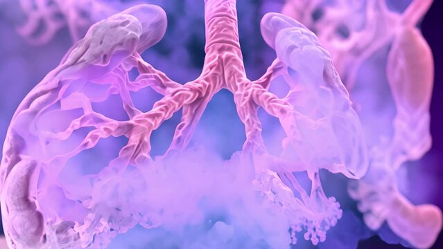 bronchiectasis. respiratory illness. Bronchus normal and bronchiectasis