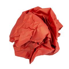 Crumpled paper on white background, abstract
