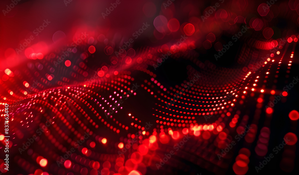 Poster abstract matrix red background