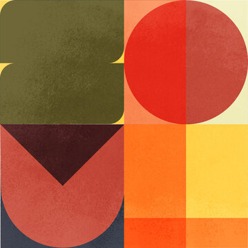 Soul Music Abstract Geometric Vector Seamless Pattern Retro with Texture

