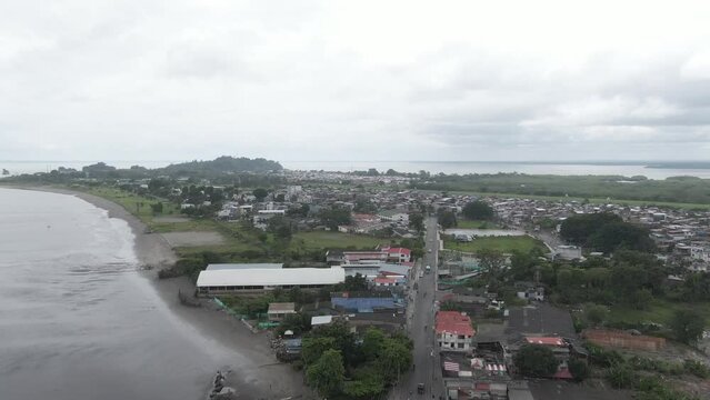 Bah&iacute;a del Pac&iacute;fico colombiano San Andr&eacute;s de Tumaco en Nari&ntilde;o, dron