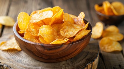 Stylish Chips Background for Foodie Inspiration Generative AI