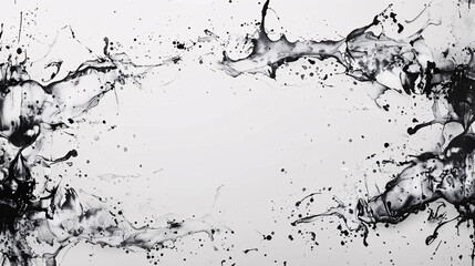 Obraz premium Hand-drawn ink splatters forming an artistic frame for a message on equal rights