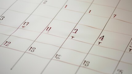 Symbolic Minimalist image of a calendar, with symbolic days and months. --no text, titles, hands --ar 16:9 --quality 0.5 --stylize 0 Job ID: d365d7b3-68b3-4f32-a880-3d01ecdb4bdc