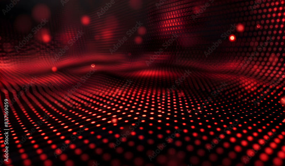 Poster Abstract matrix red background