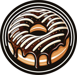 National Donut Day calligraphy lettering and doughnuts isolated on white. Vector template for typography posters, banners, flyers, stickers, t-shirts, postcards, logo design, etc.